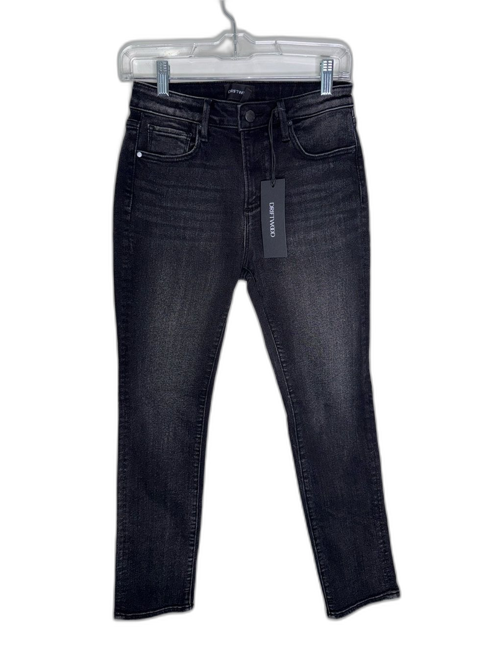 Driftwood Audrey Jeans Women’s 26 Black Mid-Rise Straight NWT !